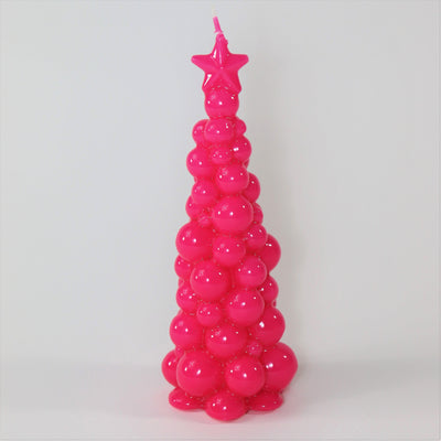 Ceralacca Weihnachtsbaum Kerze in Pink | Höhe 21 cm Codeso Living