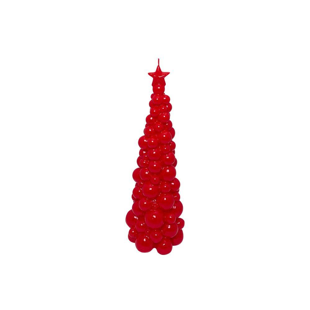 Weihnachtsbaum Kerze in Rot | Höhe 30 cm