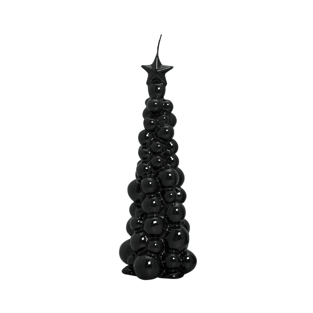 Weihnachtsbaum Kerze in Schwarz | Höhe 30 cm