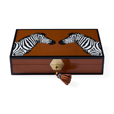 Jonathan Adler Zebra Lacquer Schmuckkästchen