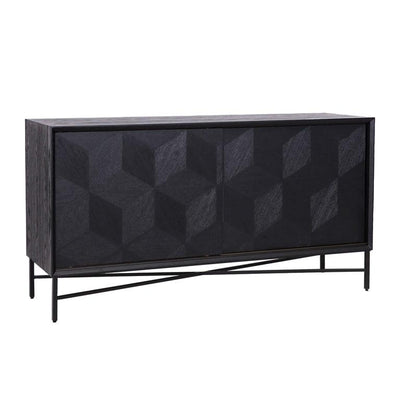 Richmond Interiors Richmond Interiors 4-türiges Sideboard Blax | Schwarz Codeso Living