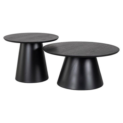 Richmond Interiors 2er Set Couchtisch Jazz | Schwarz