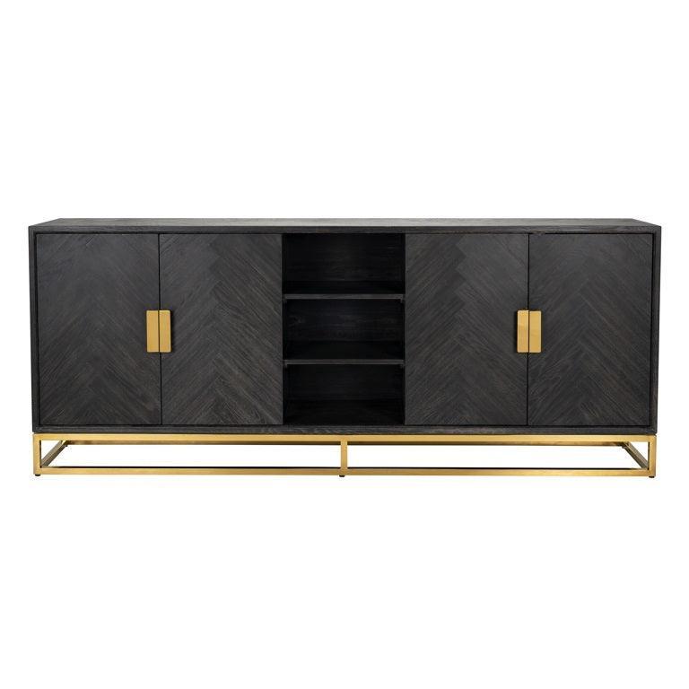 Richmond Interiors 4-türiges Sideboard Blackbone Gold | 225x90 cm