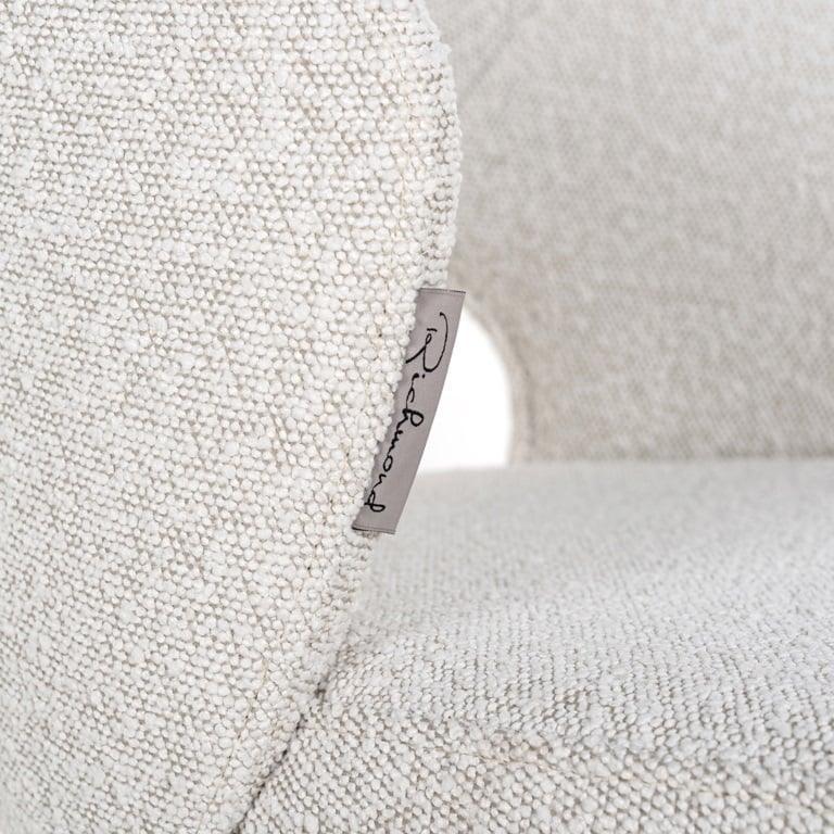 Richmond Interiors Chenille-Barhocker Savoy | Weiß