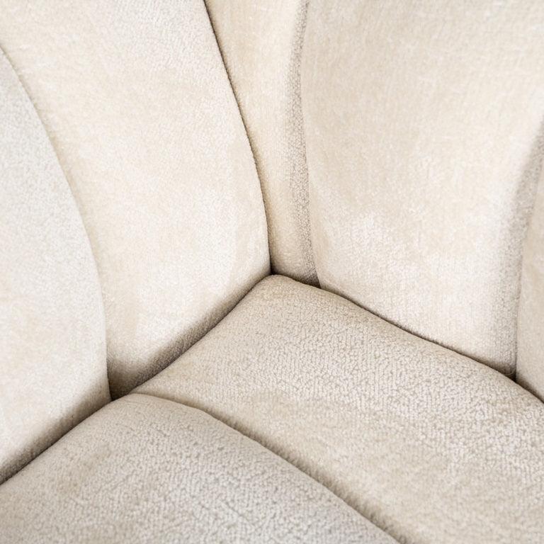 Richmond Interiors Chenille-Sessel Beaudy | Weiß