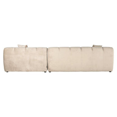 Richmond Interiors Ecksofa Cube 3 Sitzer mit Lounge Rechts | Samt Khaki