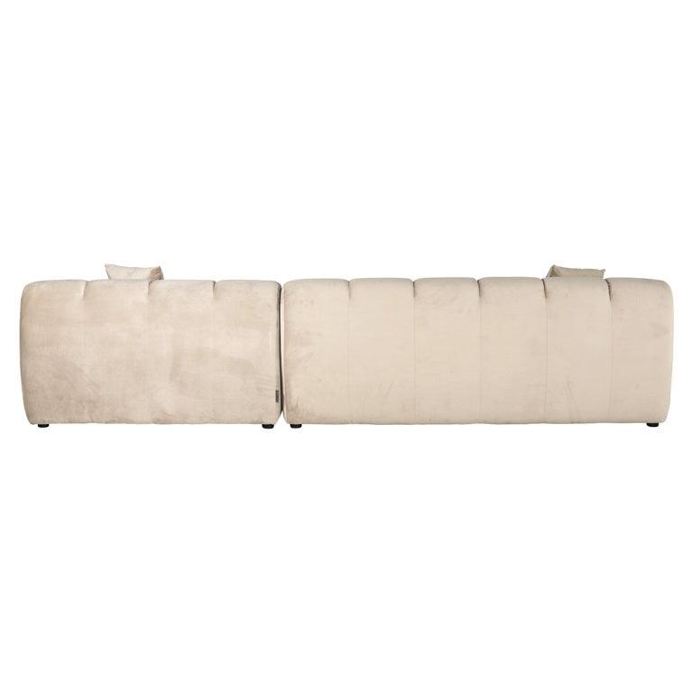 Richmond Interiors Richmond Interiors Ecksofa Cube 3 Sitzer mit Lounge Rechts | Samt Khaki Codeso Living