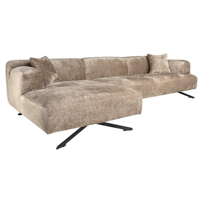 Richmond Interiors Richmond Interiors Ecksofa Donovan 3 Sitzer mit Lounge links | Chenille Taupe Codeso Living