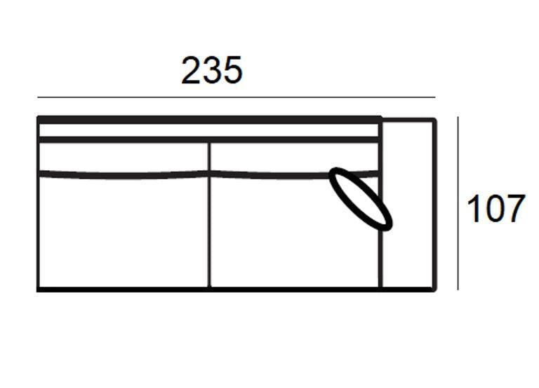 Richmond Interiors Ecksofa Pasha 3 Sitzer mit Lounge Links | pearl