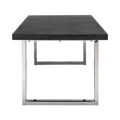 Richmond Interiors Esstisch Blackbone Silber | 220x100 cm