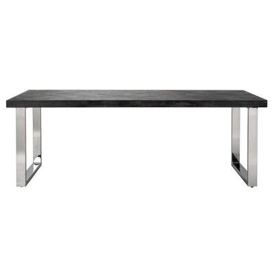 Richmond Interiors Esstisch Blackbone Silber | 220x100 cm