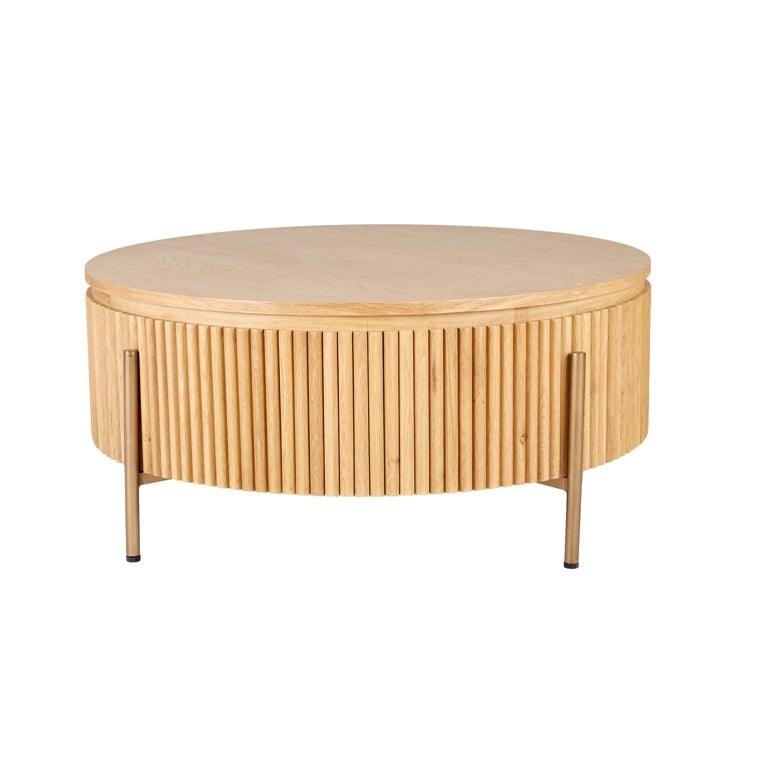 Richmond Interiors Richmond Interiors Runder Couchtisch Belfort ø 90 cm | Natural oak Codeso Living