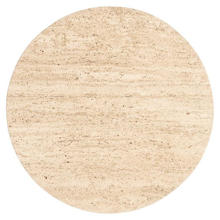 Richmond Interiors Runder Travertine Beistelltisch Hampton | ø 45 cm