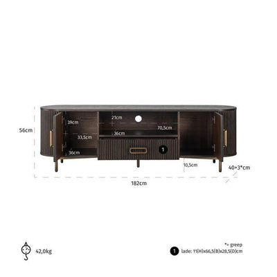 Richmond Interiors TV Lowboard Luxor | 181x45 cm