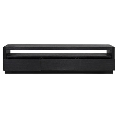 Richmond Interiors Richmond Interiors TV Lowboard Oakura Schwarz mit 3 Schubladen | 185x40 cm Codeso Living